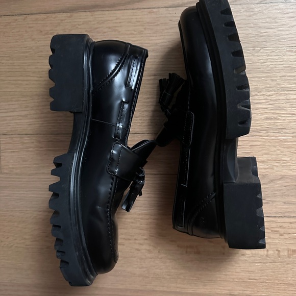 All Saints Black Loafers Size 41 - Picture 4 of 6